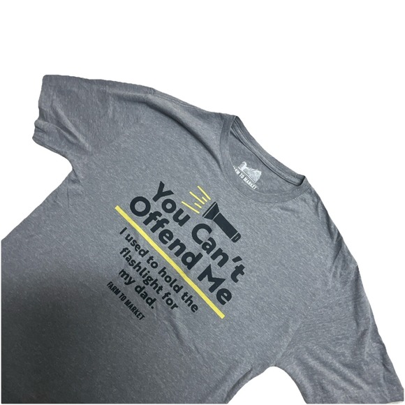 Farm To Market Other - Farm To Market Gray Jersey Graphic Men's Crew Neck Short Sleeve T-Shirt Size S
